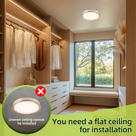 Hykolity damp-location rated ceiling light for kitchens and bathrooms