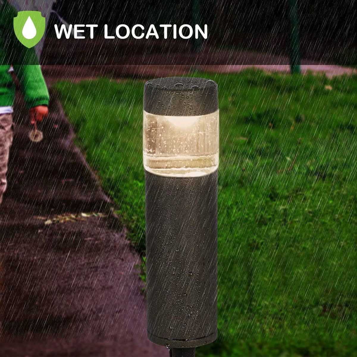Hykolity diffused-light beam delivers soft pathway illumination without glare.