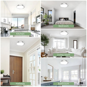 Hykolity edge-lit round panel ready for damp locations