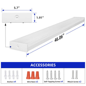 Hykolity 4ft LED wraparound for energy-efficient 4400 lumens.