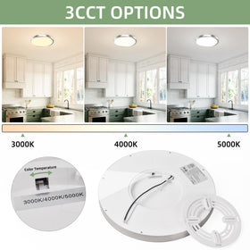 Hykolity flush mount ceiling light with installation bracket