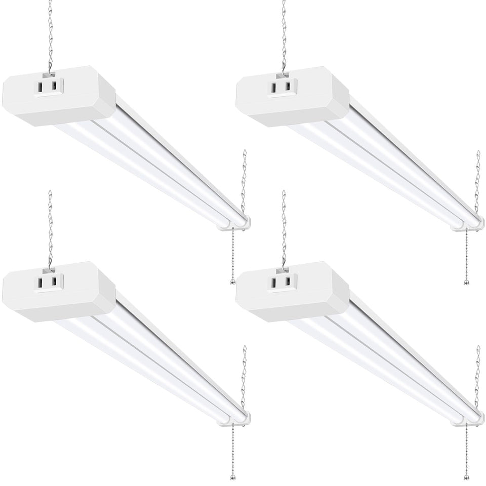 hykolity four-foot LED shop light bright setup for clear garage illumination