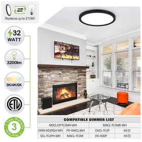 Dimmable Hykolity LED panel compatible with triac dimmers.