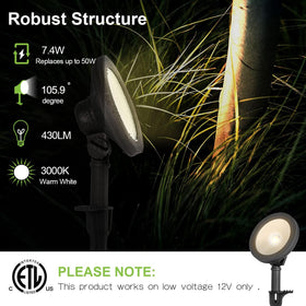 hykolity outdoor LED spotlight with adjustable knuckle for precise accents
