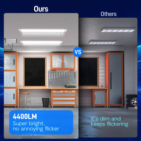Hykolity LED shop light hanging chains enable flexible ceiling mounting.