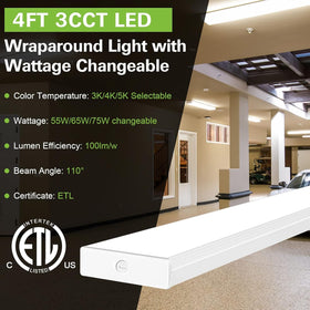 Hykolity wraparound LED with 3CCT switch for color temperature options