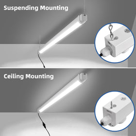 hykolity shop light mounted on a garage delivers convenient outdoor lighting.