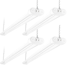 Hykolity linkable LED shop light 4ft panel for bright garage illumination