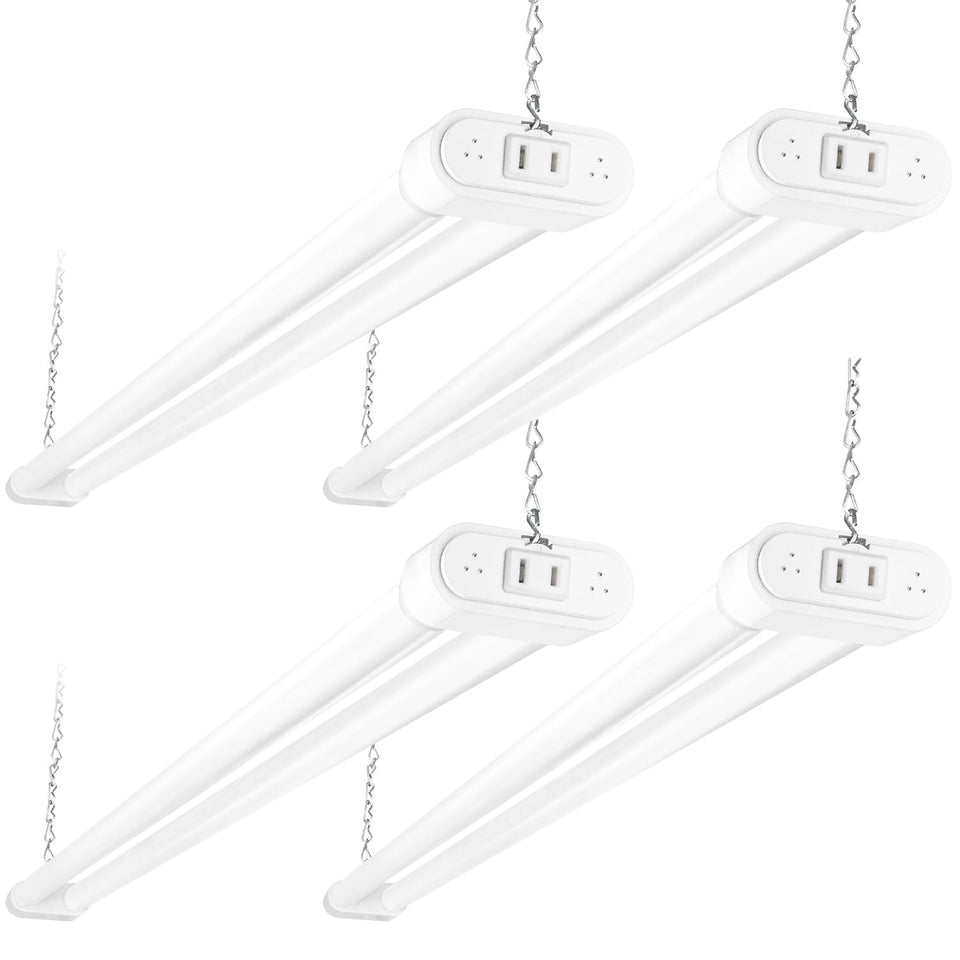 Hykolity linkable LED shop light 4ft panel for bright garage illumination