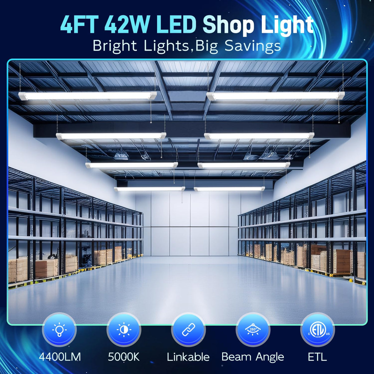 hykolity linkable shop light connectors enable seamless multi-light configurations