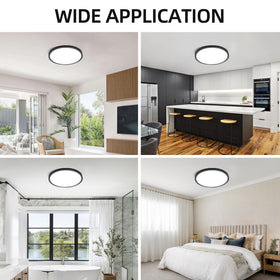 hykolity ultra-slim low-profile panel light fits tight ceilings