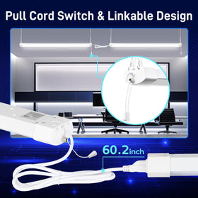 Hykolity pull-chain on/off provides quick control during projects.