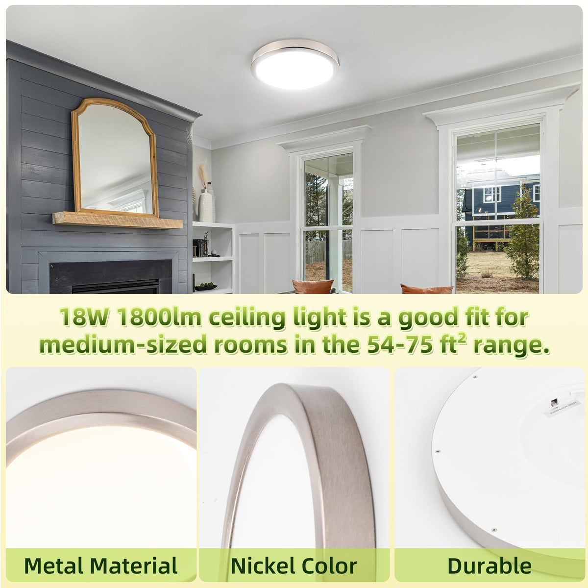 Hykolity round panel lighting suitable for closets and utility spaces