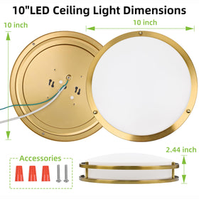 hykolity Saturn 10-inch LED ceiling light hallway ambiance.