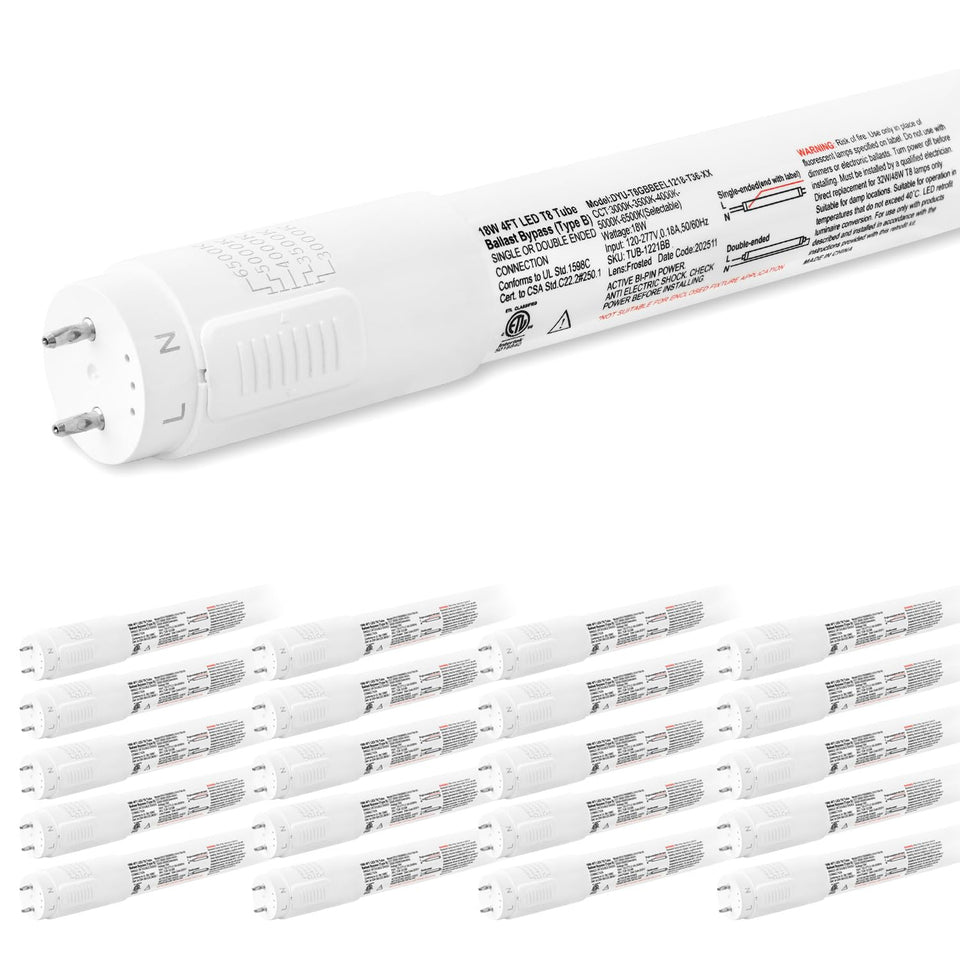 Hykolity T8 LED tube with 5CCT color selector for versatile lighting