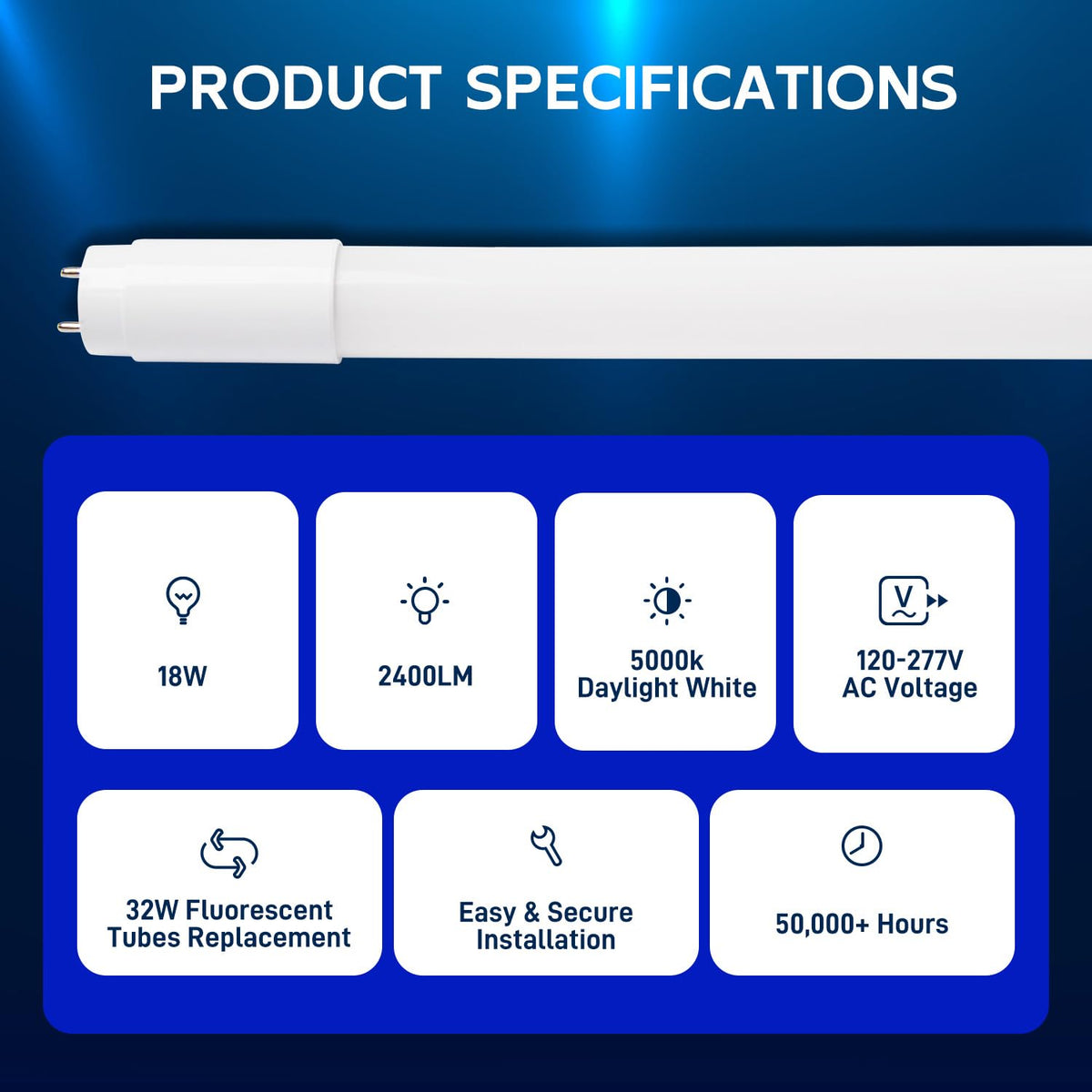 hykolity t8 led tube double-ended 4ft versatile wiring options