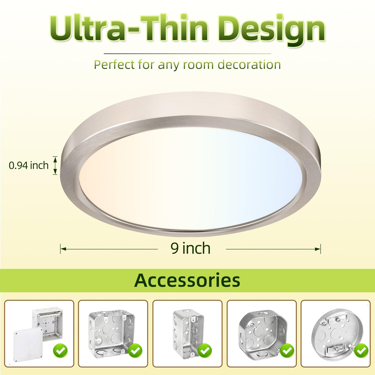 Hykolity ultra-slim edge-lit panel under 1 inch, ideal for tight ceilings