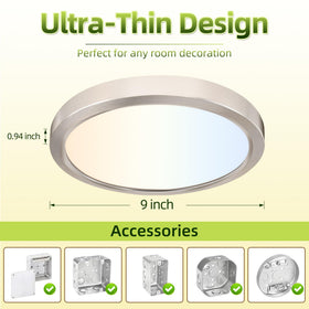 Hykolity ultra-slim edge-lit panel under 1 inch, ideal for tight ceilings