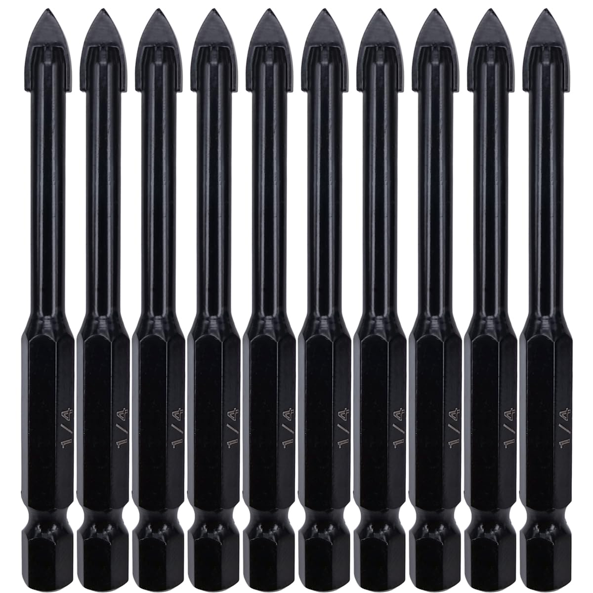 HYMNORQ 10-piece bit set in a durable storage case for quick project access