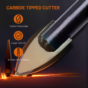 HYMNORQ YG6X carbide-tip spear-point delivers precise starts on smooth surfaces
