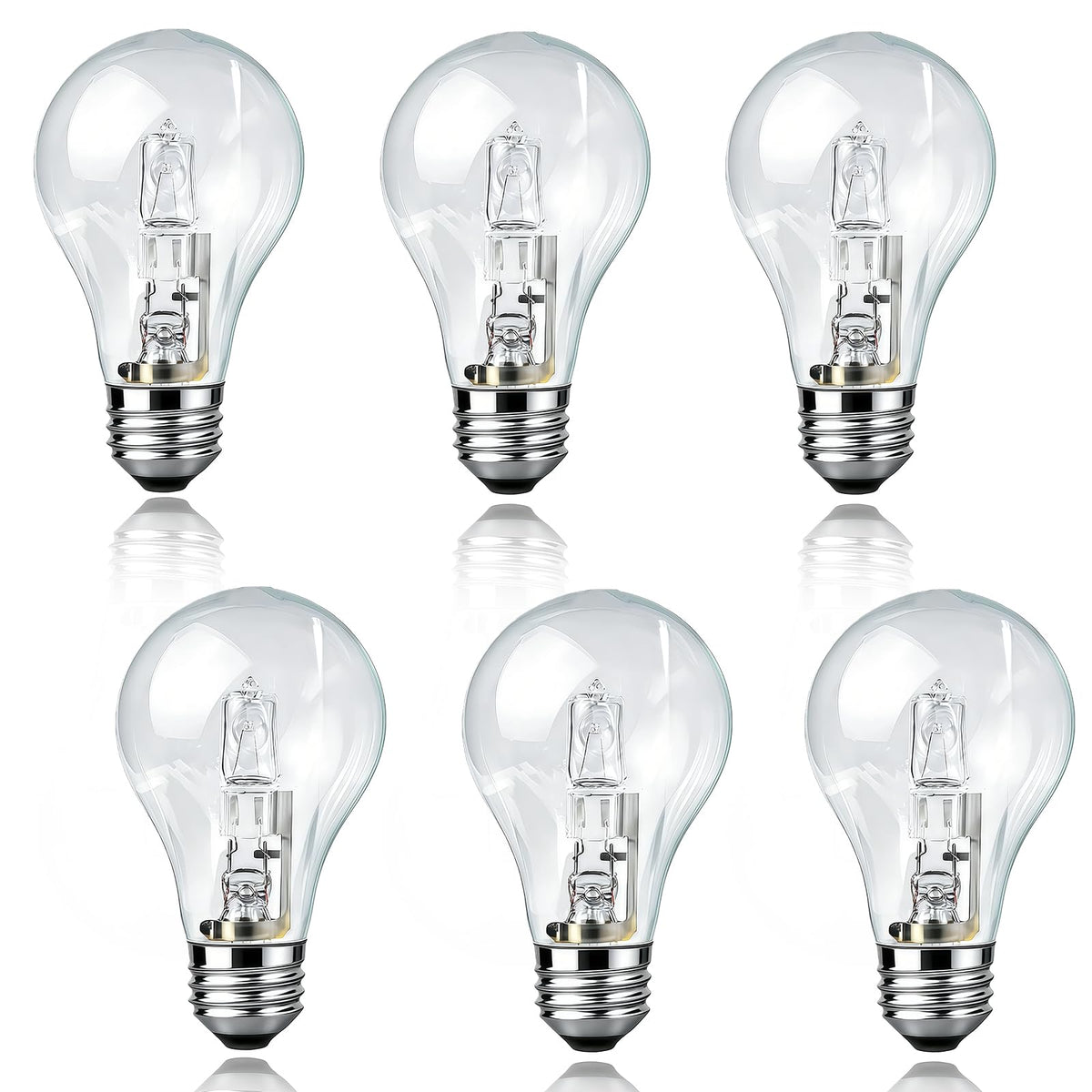 Hyparade 6-pack bulbs product shot with E26 base and broad compatibility