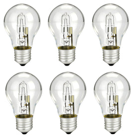 Hyparade 6-pack halogen bulbs ready for quick replacement in table lamps.