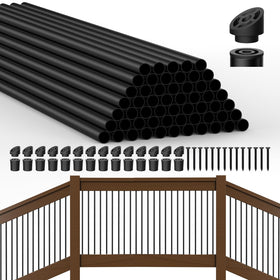 Hypergiant 56-pack balusters in black for durable outdoor railing installation.