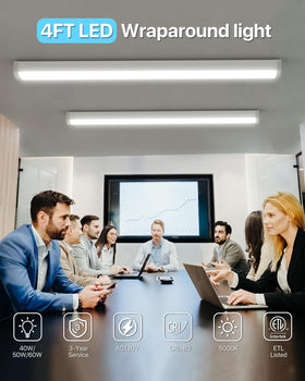 Hyperlite 4ft LED wraparound close-up of energy-efficient LEDs.