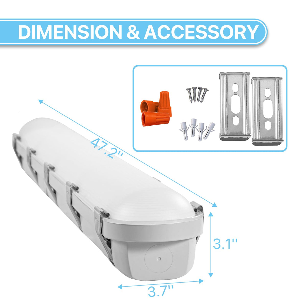 Hyperlite vapor light suited for warehouse applications with broad coverage.