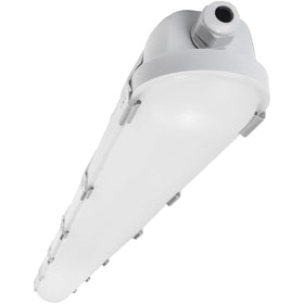 Hyperlite 65W vapor light, front view, delivering bright, even illumination for workshops.