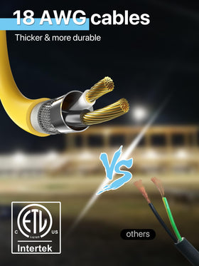HYPERLITE durable 18AWG wiring and IK70 housing withstands tough sites.