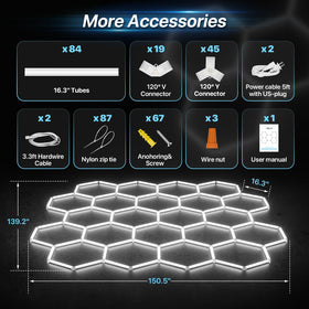 HYPERLITE Gen II hexagon light PC lens reduces glare