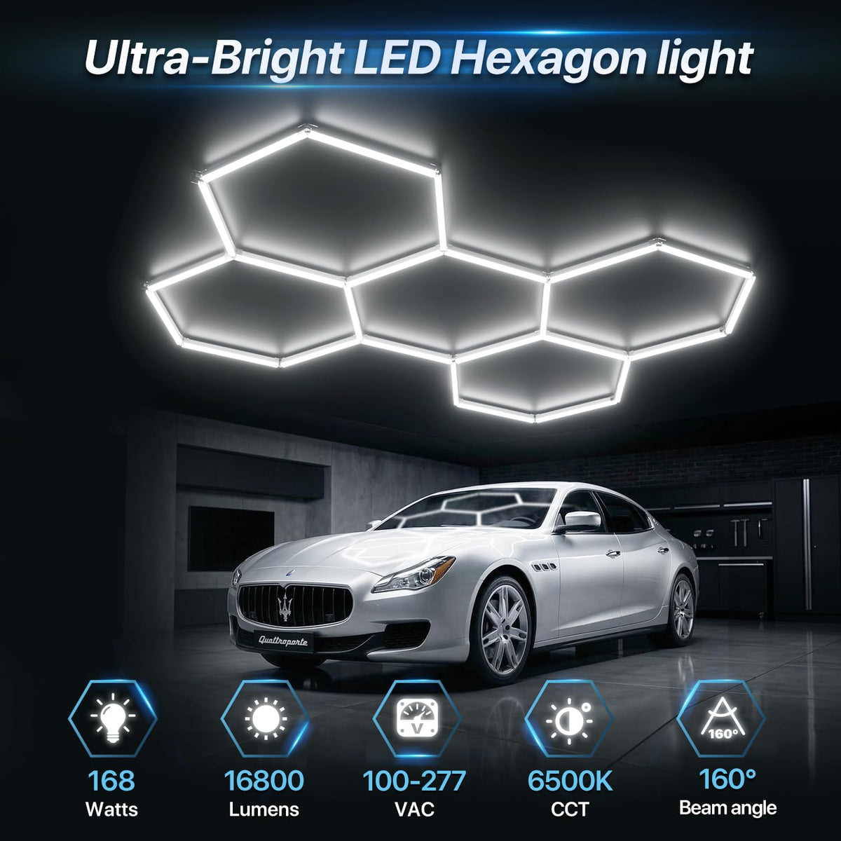 Dimming controls demonstrating 3-level brightness for detailing tasks.