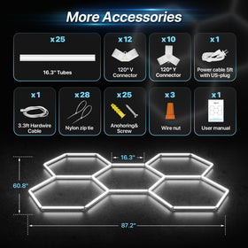 Screws and cable ties included for straightforward installation.