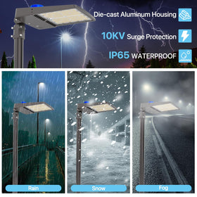 HYPERLITE IP65 rating protects against water and dust in harsh weather.