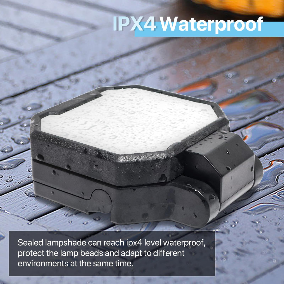 Hyperlite IPX4 waterproof rating for reliable outdoor and indoor use