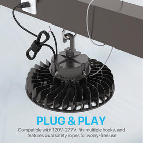 HYPERLITE UFO 150W IP65 housing resists dust and moisture