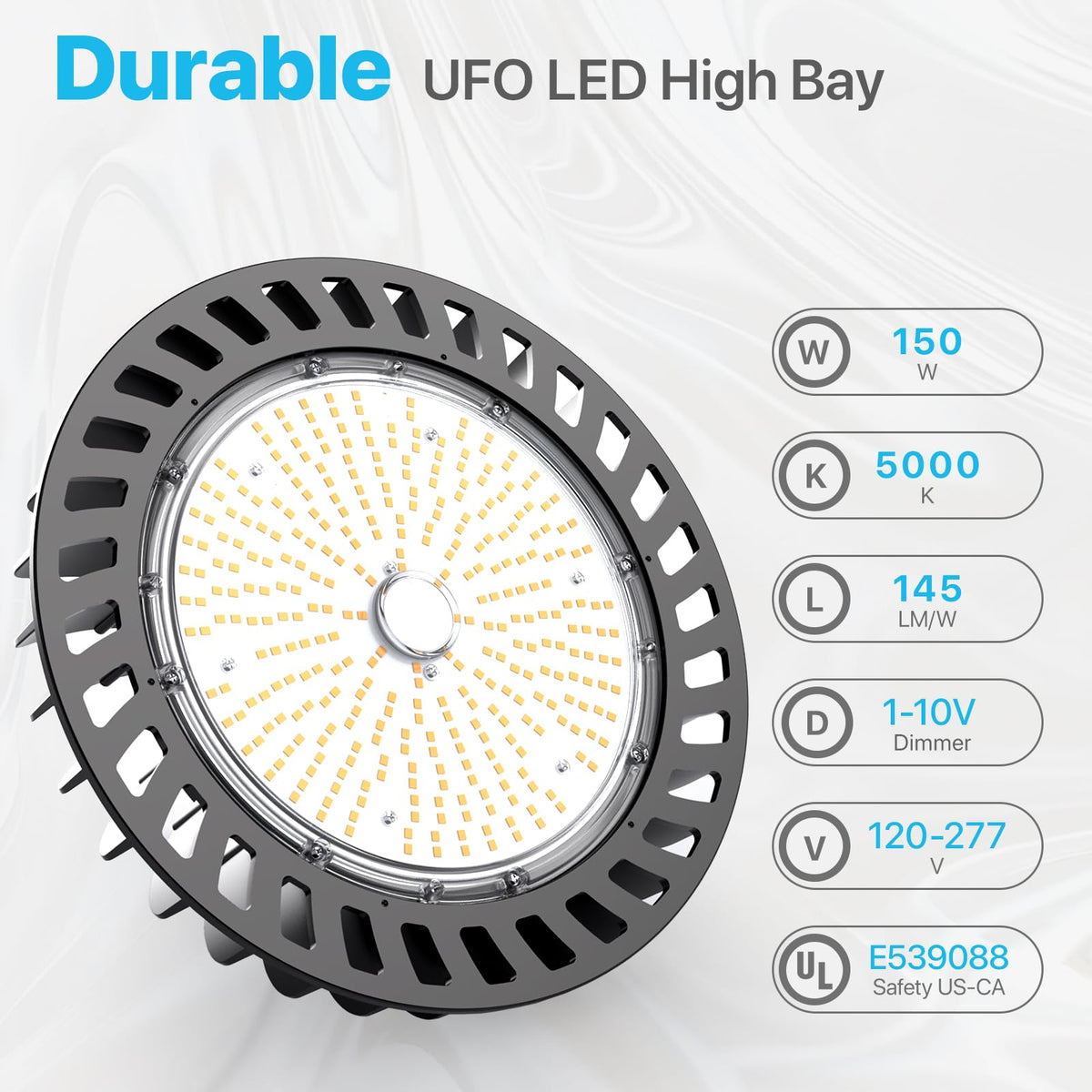HYPERLITE UFO 150W side profile highlights compact design