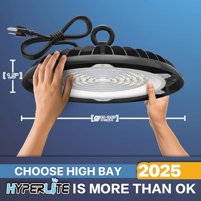 HYPERLITE UFO high bay light IP65 housing protecting against dust and water