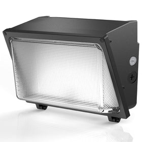 HYPERLITE LED Wall Pack 120W with glass lens for bright yard illumination
