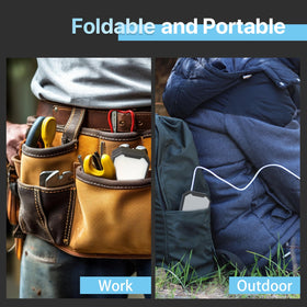 Hyperlite work light back with hidden hooks and magnets for mounting