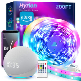 hyrion smart LED strip living room ambience demonstrates color options for cozy evenings