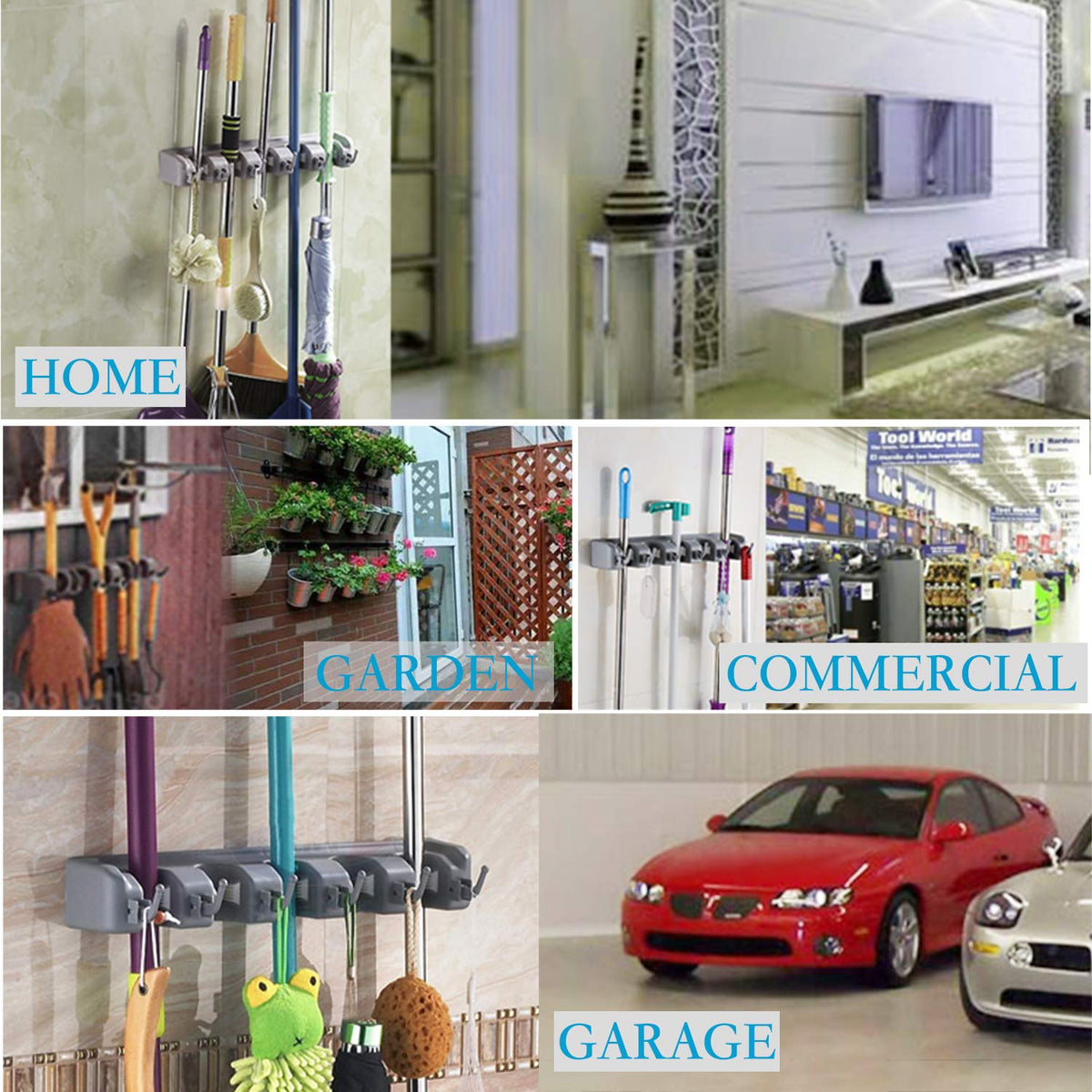 HYRIXDIRECT wall mounted clip provides quiet, reliable tool placement after every use.