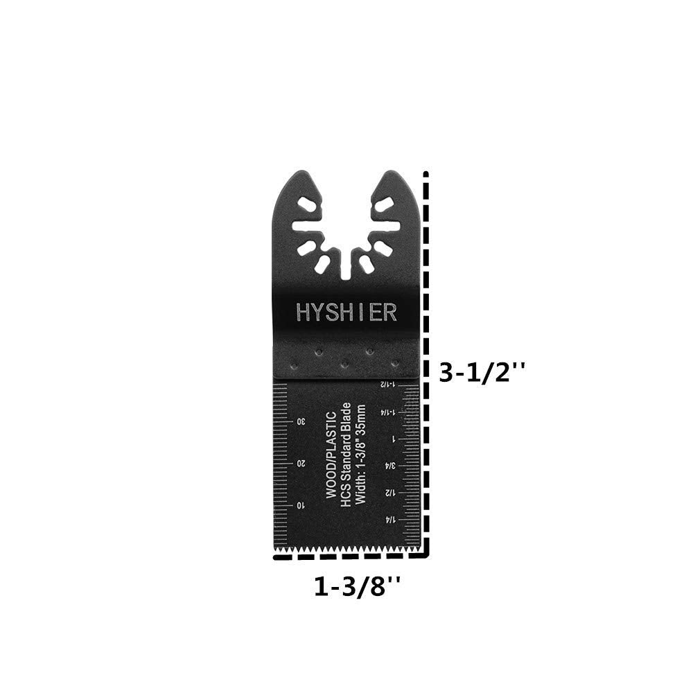HYSHIER blades demonstrating broad compatibility with major oscillating tools