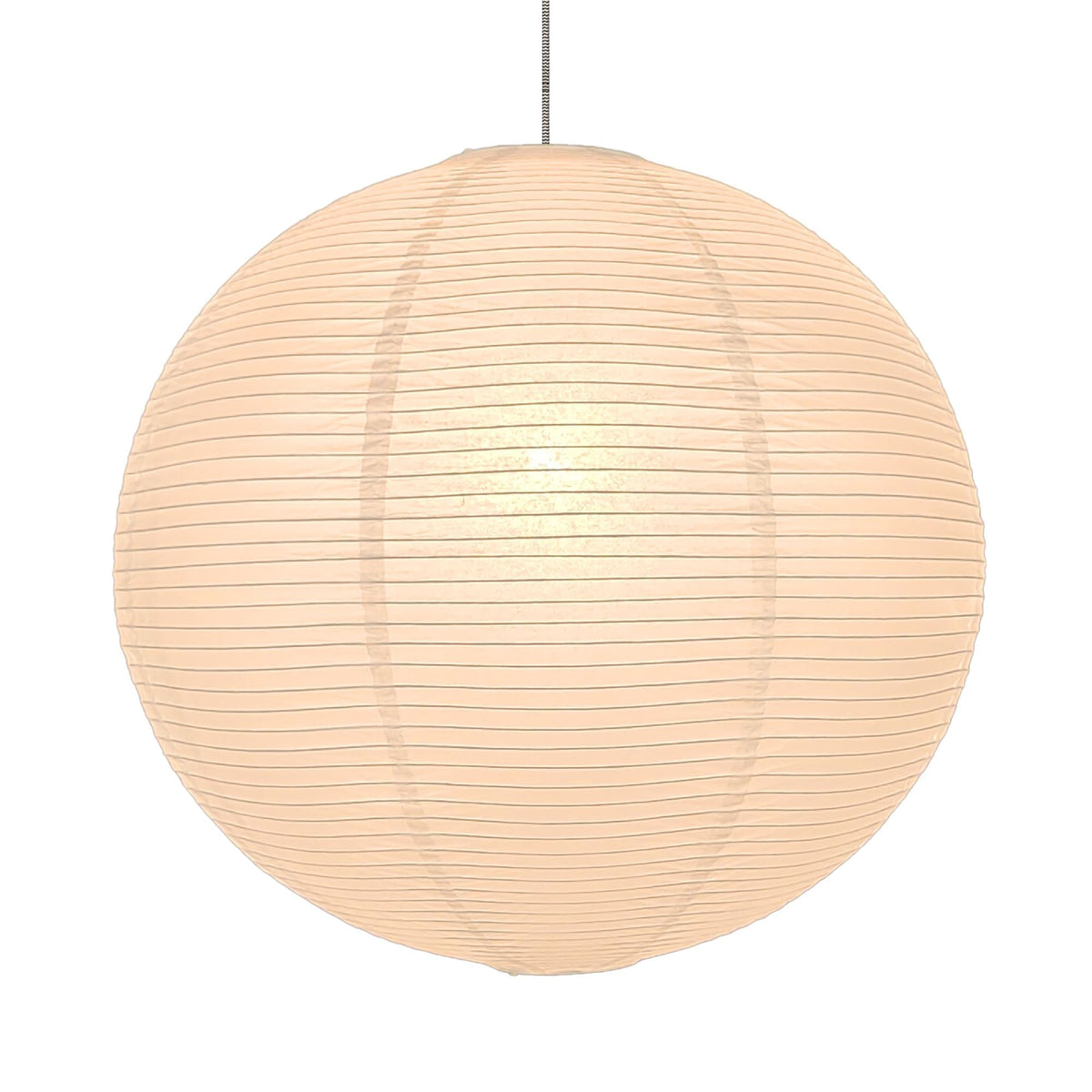 Hytsoeee large round paper lantern lamp shade in white for cozy living room ambiance.