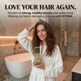 HYYGIA universal-fit shower filter ensures compatibility with most showers.