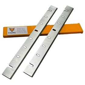 HZ twelve-and-a-half-inch planer blades in packaging, ready for replacement.