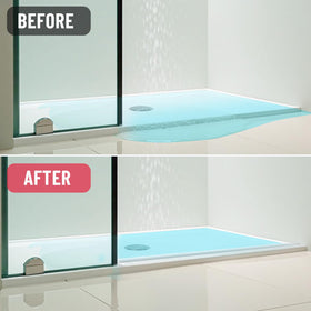 Hzetuu shower threshold water dam guard adjustable fit accommodates different shower thresholds.