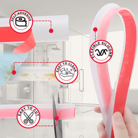 Hzetuu silicone barrier is easy to wipe clean after splashes around showers.