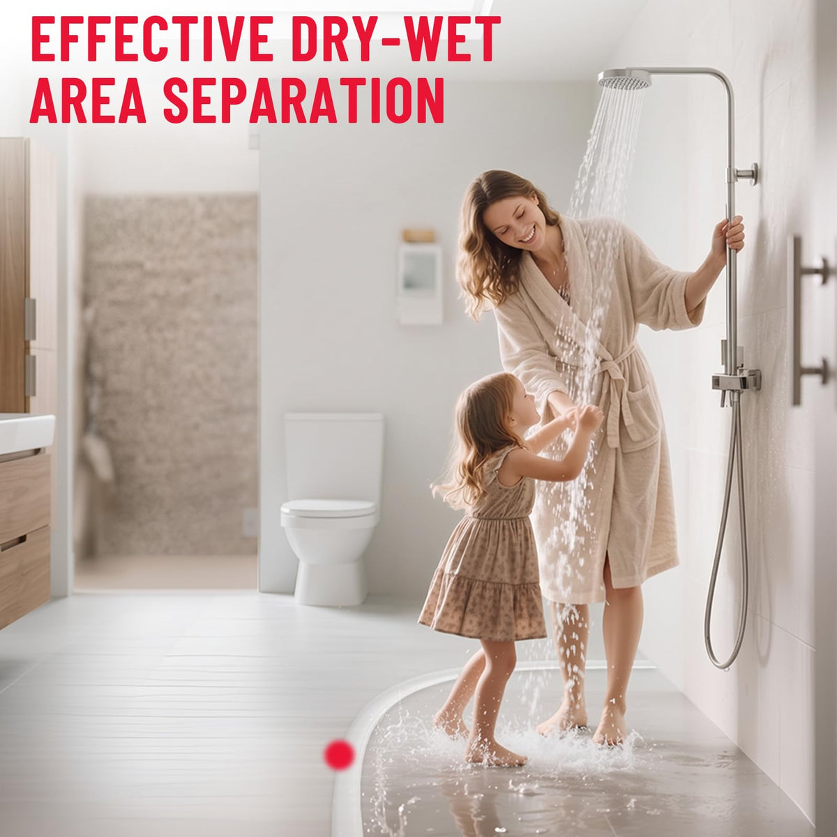 Hzetuu shower threshold water dam guard seal demonstrates edge protection for moisture control.